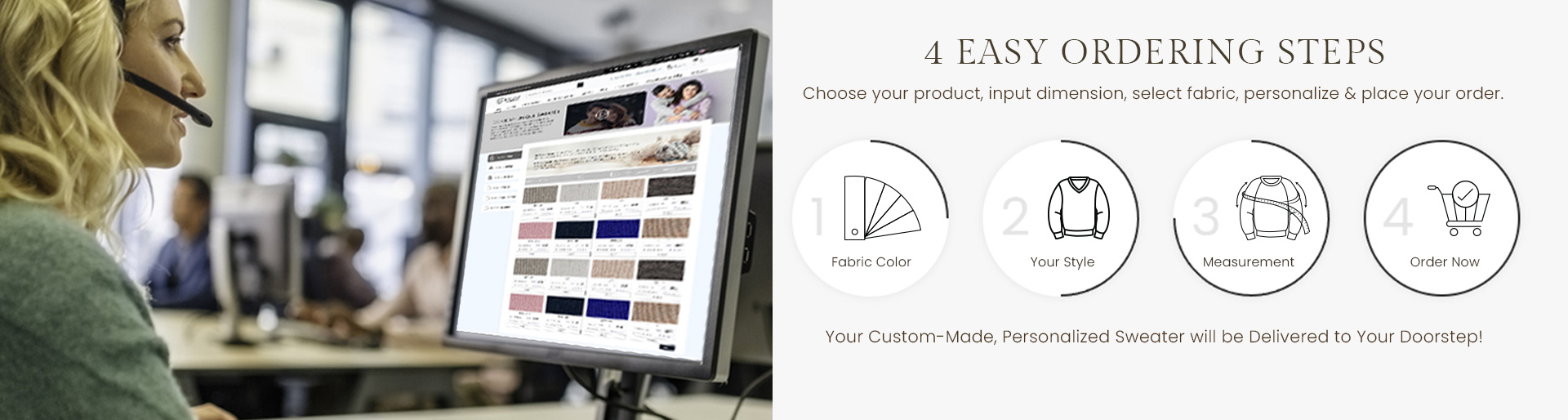 Easy 4 steps for create online sweater